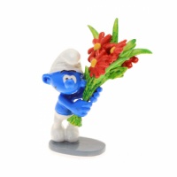 figurine-de-collection-pixi-le-schtroumpf-avec-le-bouquet-de-fleurs-6419-2016