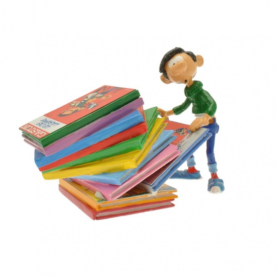 figurine-pixi-gaston-lagaffe-et-la-pile-d-albums-piles-et-faces-6363-2015