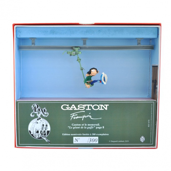 figurines-gaston-et-le-monorail-gaston-lagaffe-collection-boite-pixi