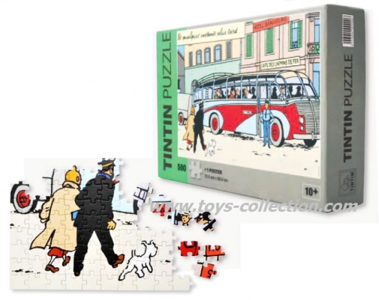 Puzzle Tintin le bus de la Swissair